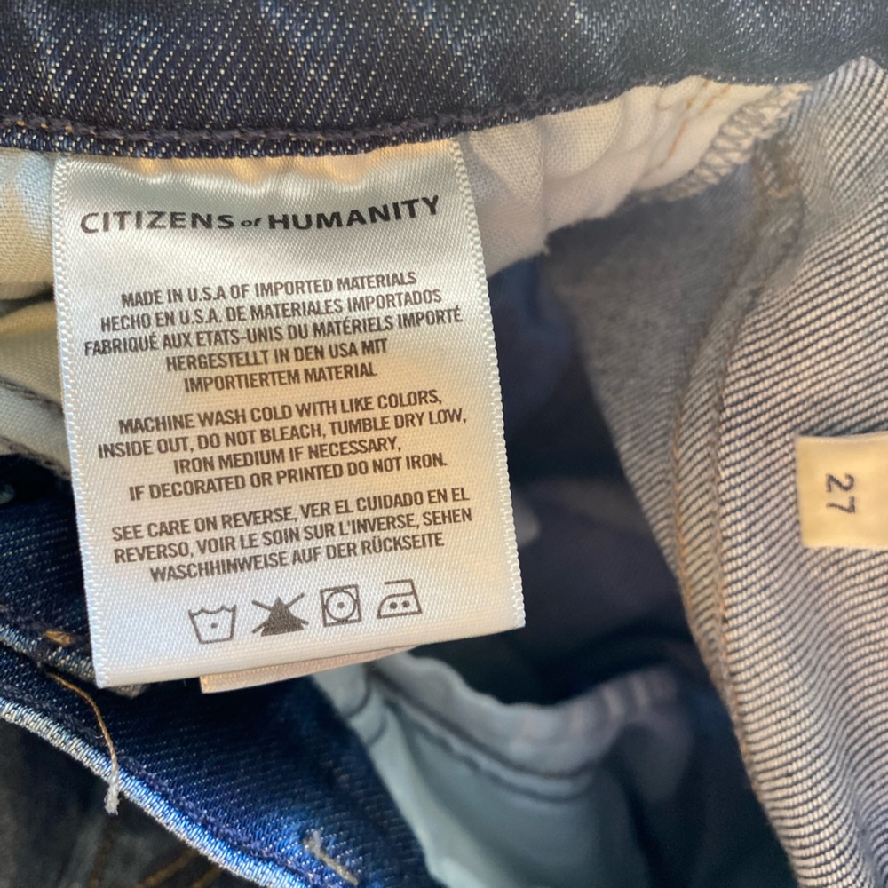 Citizens of Humanity Harlow Ankle High Rise Slim Jeans Blue Size 27 - Picture 12 of 16